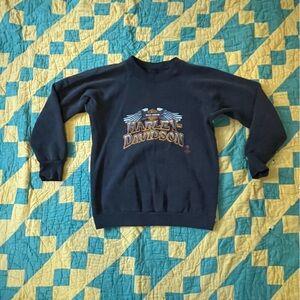 1989 Harley-Davidson Hawaii charcoal gray Crewneck sweatshirt